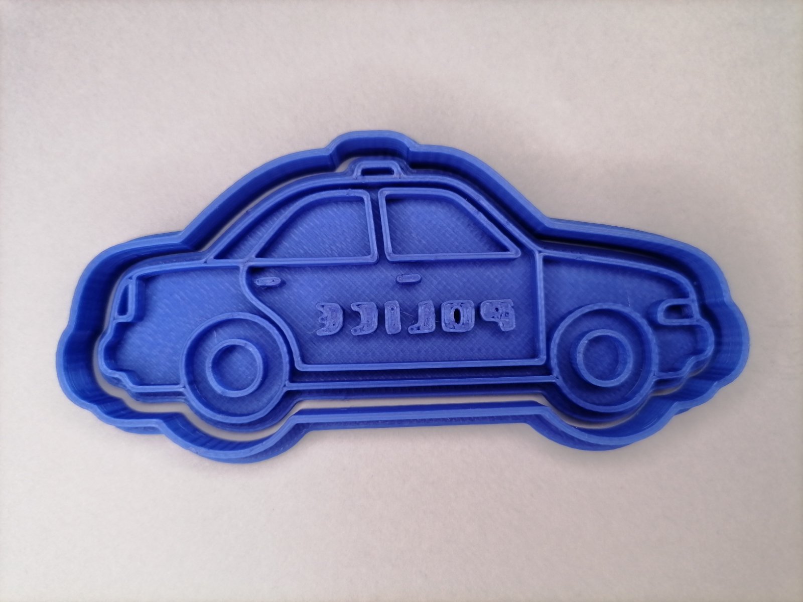 Rendőrautó sütikiszúró és pecsét