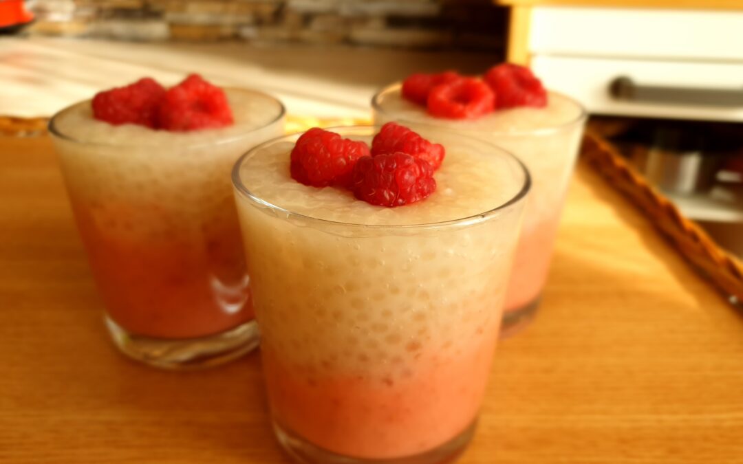 Tápiókapuding epres banánturmixszal rétegezve