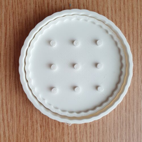 Háztartási keksz sütiszaggató és pecsét kerek