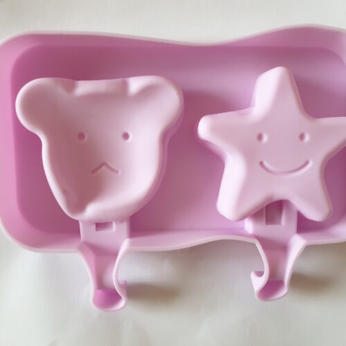 Szilikon JÉGKRÉM és SÜTINYALÓKA készítő forma, MACI, CSILLAG