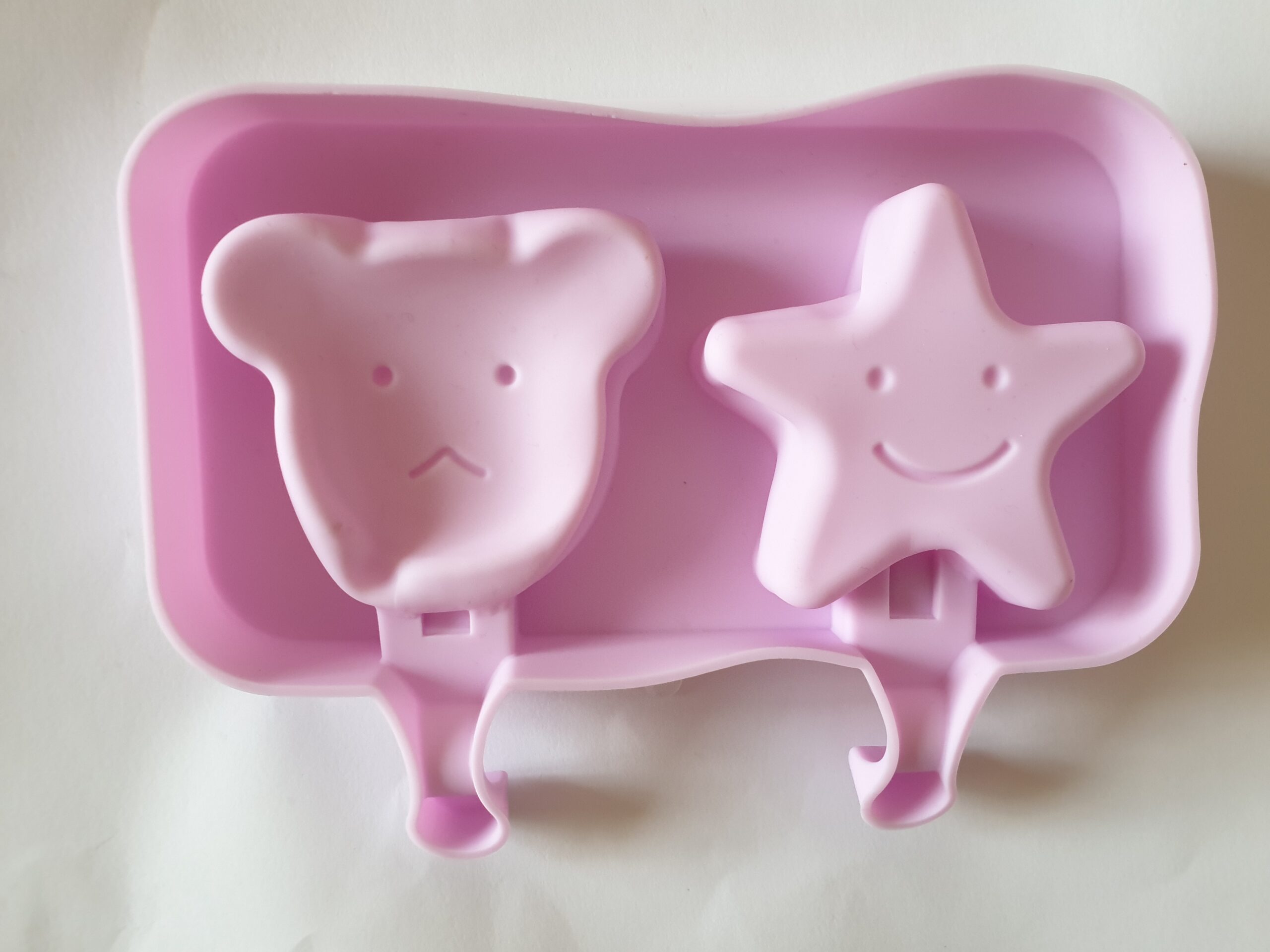 Szilikon JÉGKRÉM és SÜTINYALÓKA készítő forma, MACI, CSILLAG