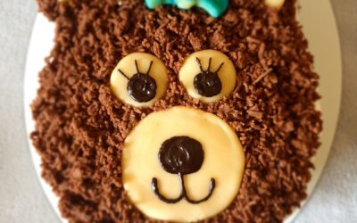 Gesztenyés-meggyes mackó torta