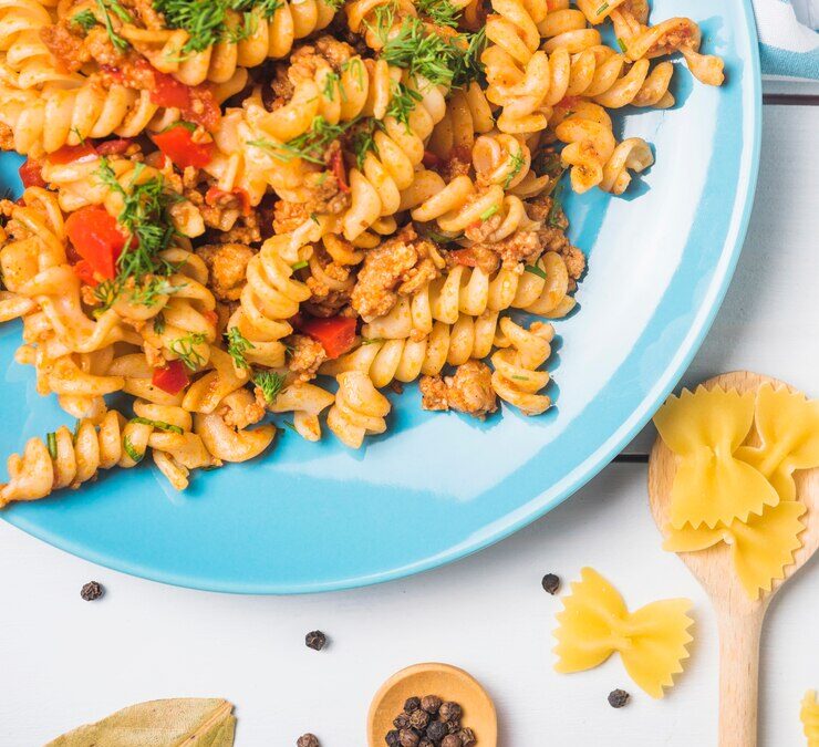 Cukkinis-lecsós fusili