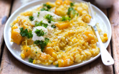 Sütőtökös rizottó