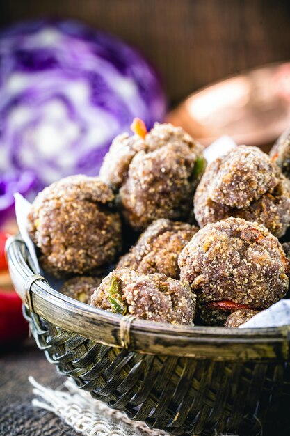 Vöröskáposzta fasírt